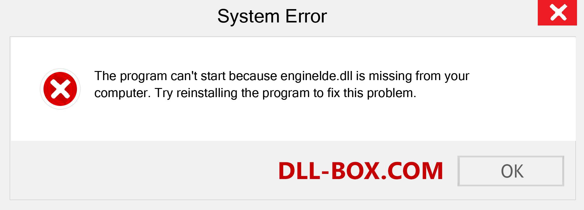  enginelde.dll file is missing?. Download for Windows 7, 8, 10 - Fix  enginelde dll Missing Error on Windows, photos, images