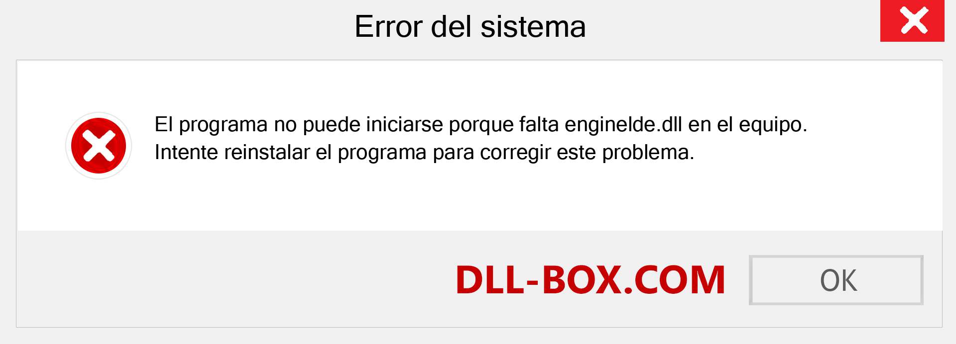 ¿Falta el archivo enginelde.dll ?. Descargar para Windows 7, 8, 10 - Corregir enginelde dll Missing Error en Windows, fotos, imágenes