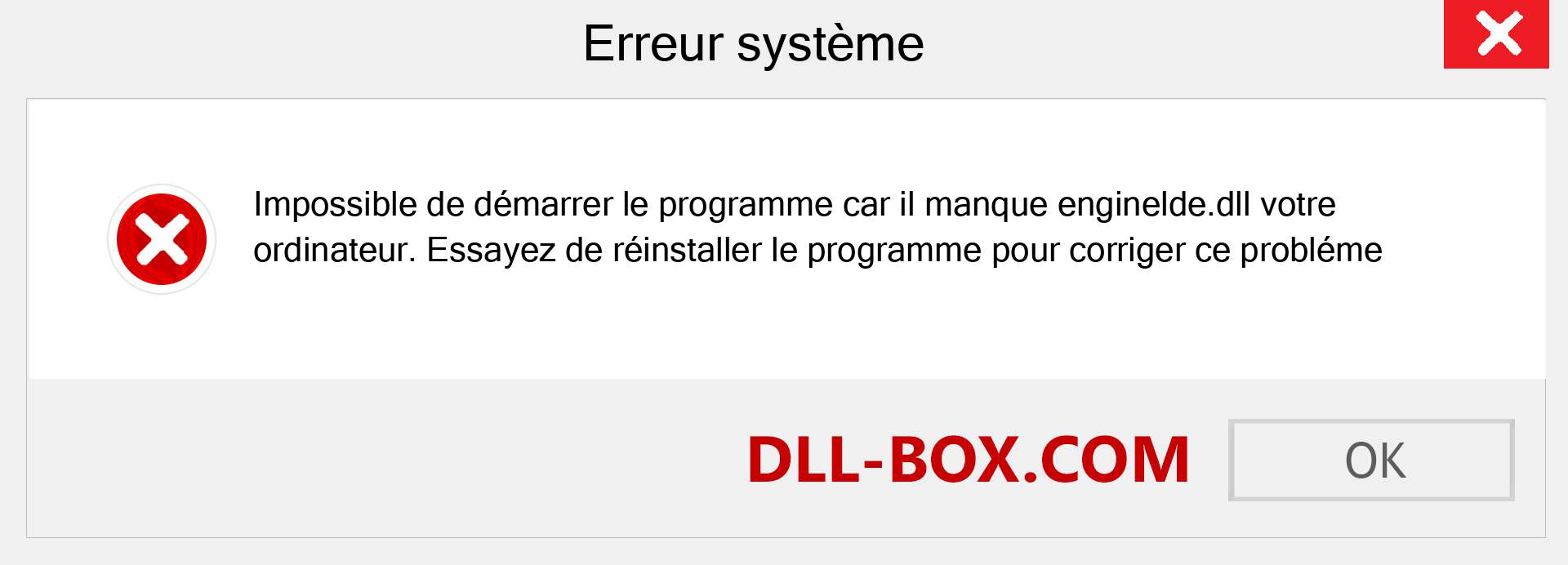 Le fichier enginelde.dll est manquant ?. Télécharger pour Windows 7, 8, 10 - Correction de l'erreur manquante enginelde dll sur Windows, photos, images