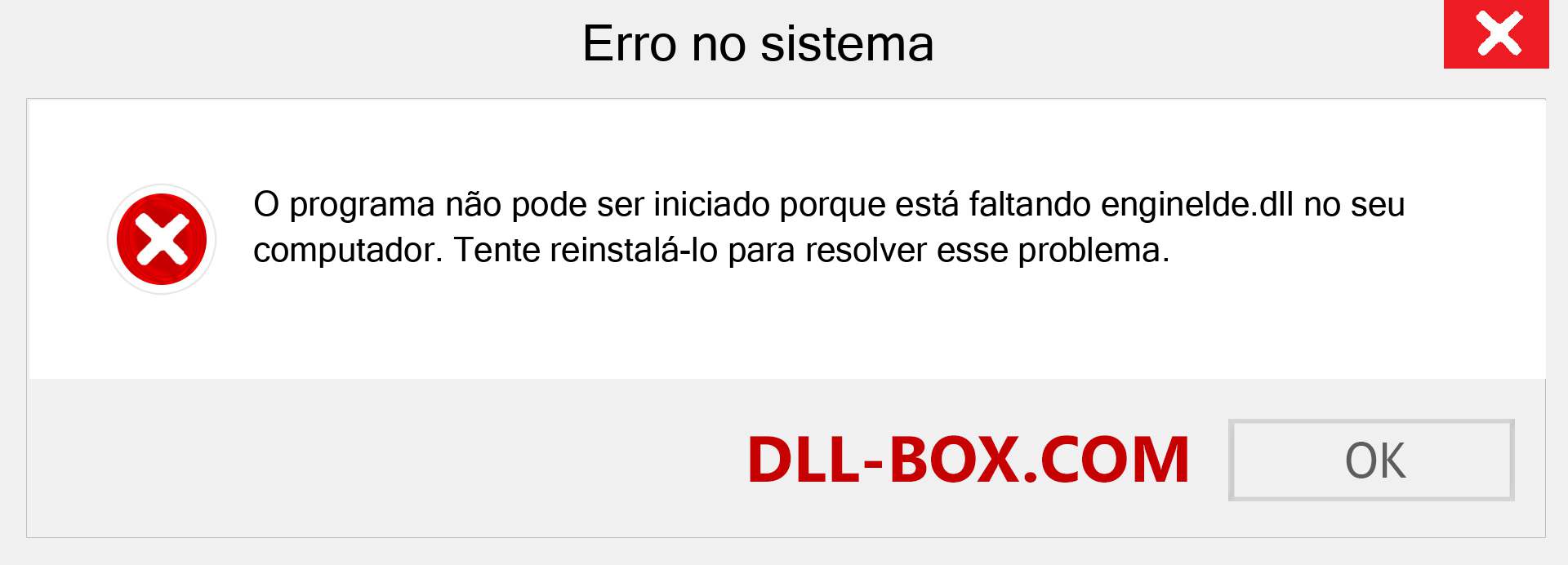 Arquivo enginelde.dll ausente ?. Download para Windows 7, 8, 10 - Correção de erro ausente enginelde dll no Windows, fotos, imagens